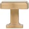 Jeffrey Alexander 1-1/4" Overall Length Satin Bronze Square Renzo Cabinet Knob 141SBZ - alternate 7